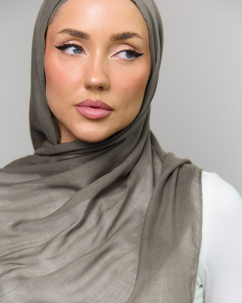Modal Matching Hijab & Undercap Set - Toasted Almond – AZELEFA