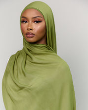 Modal Matching Hijab & Undercap Set - Olive Grove