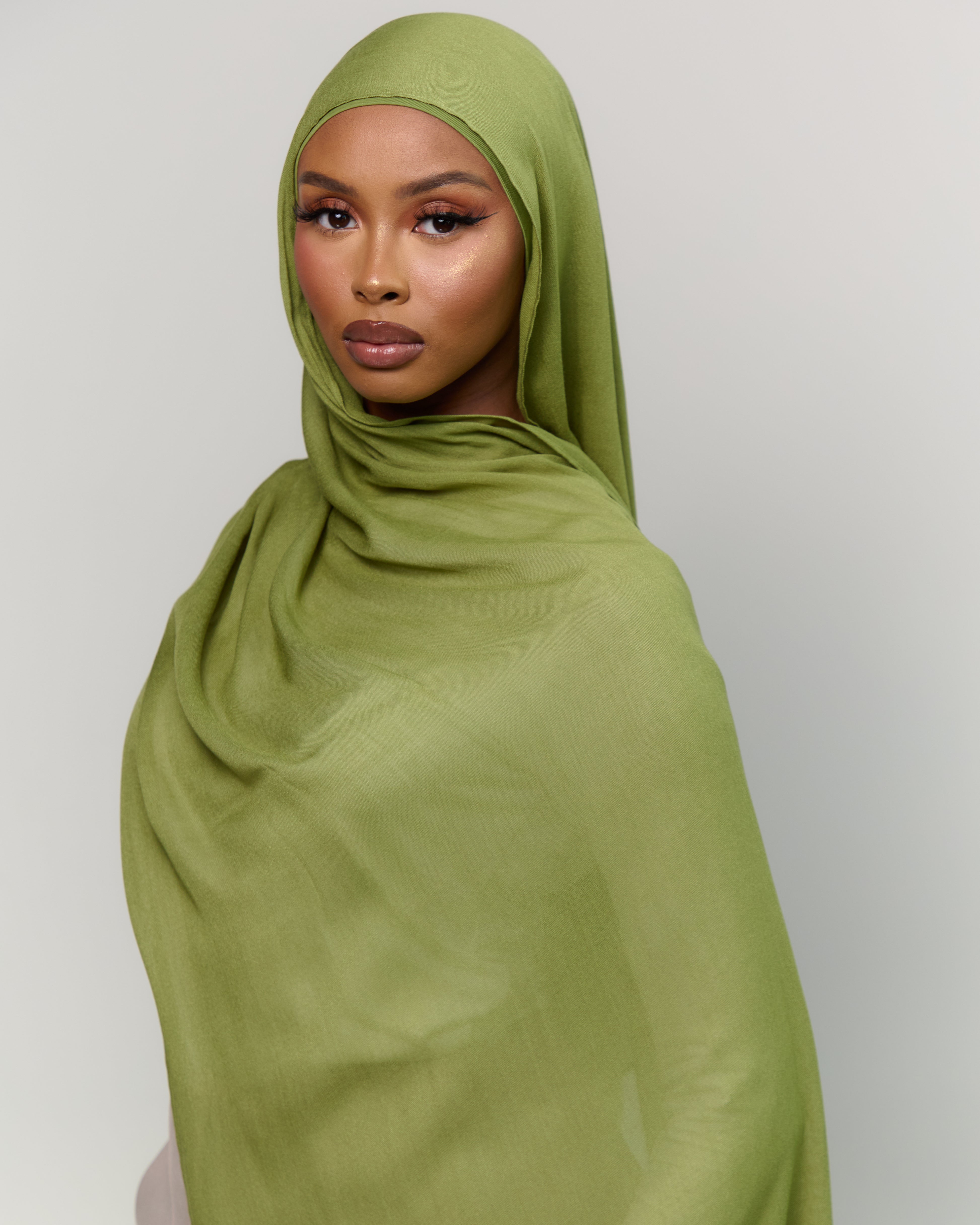 Modal Matching Hijab & Undercap Set - Olive Grove – AZELEFA