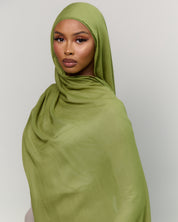 Modal Matching Hijab & Undercap Set - Olive Grove