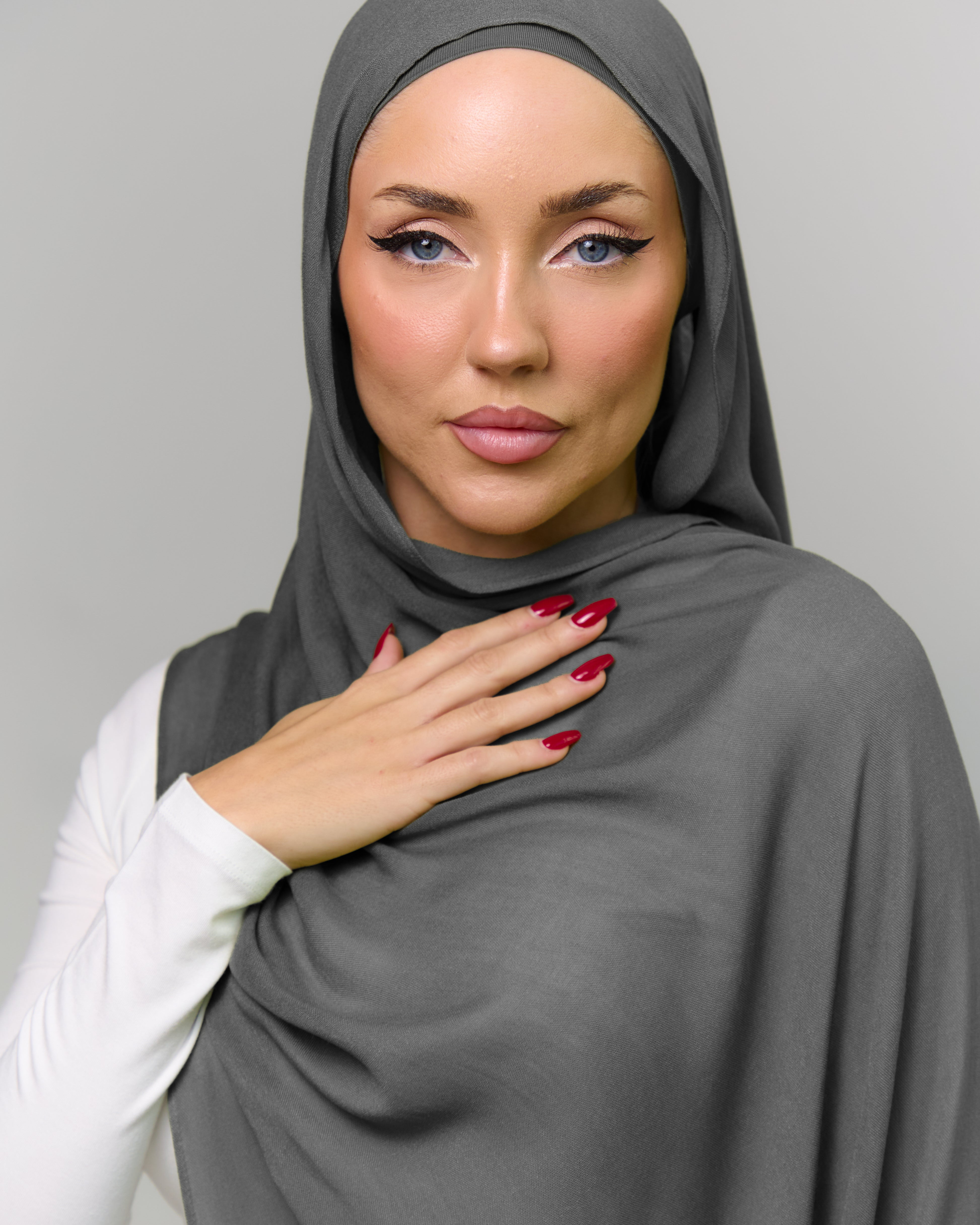 Modal Matching Hijab & Undercap Set - Slate Stone – AZELEFA