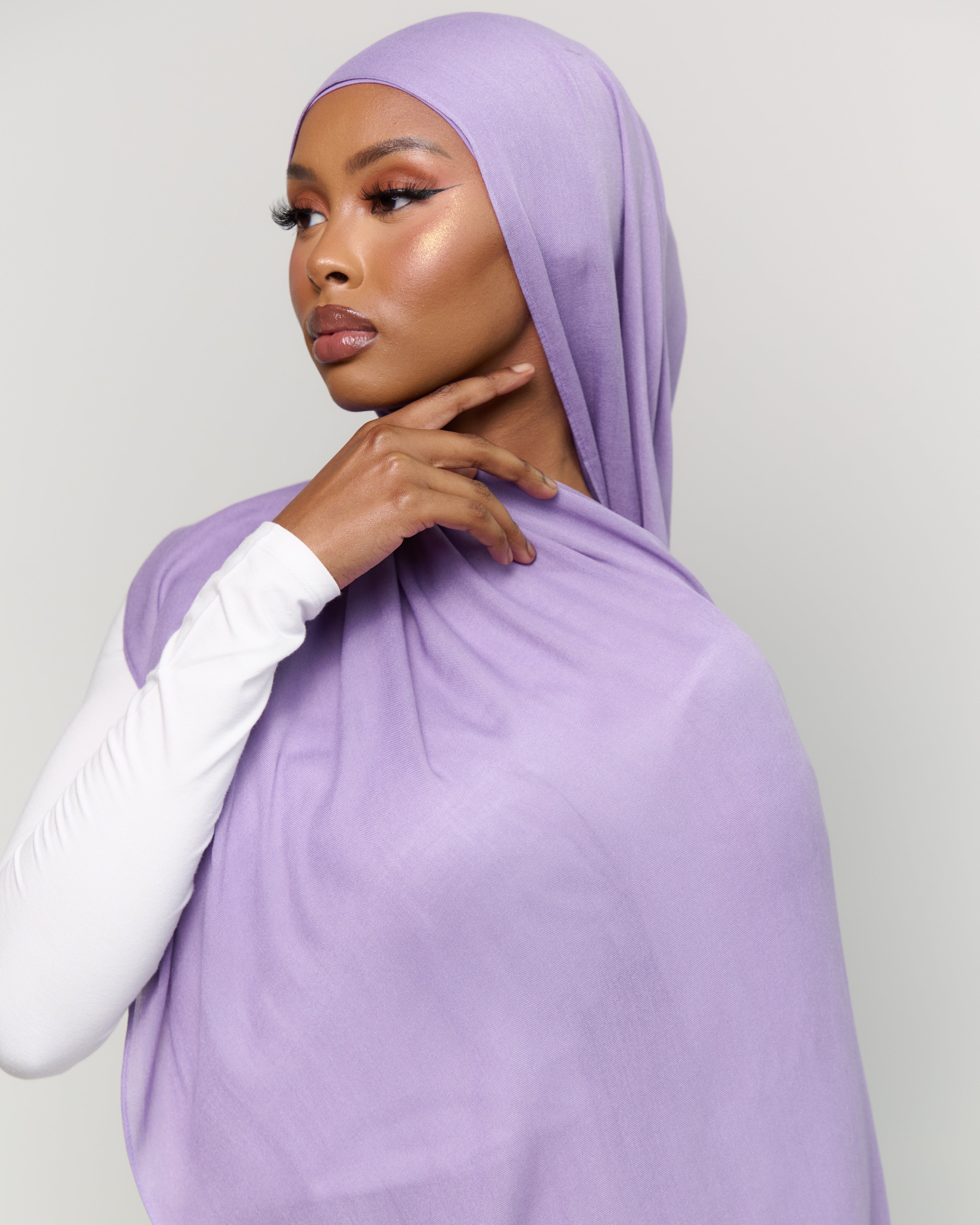 purple hijab outfit