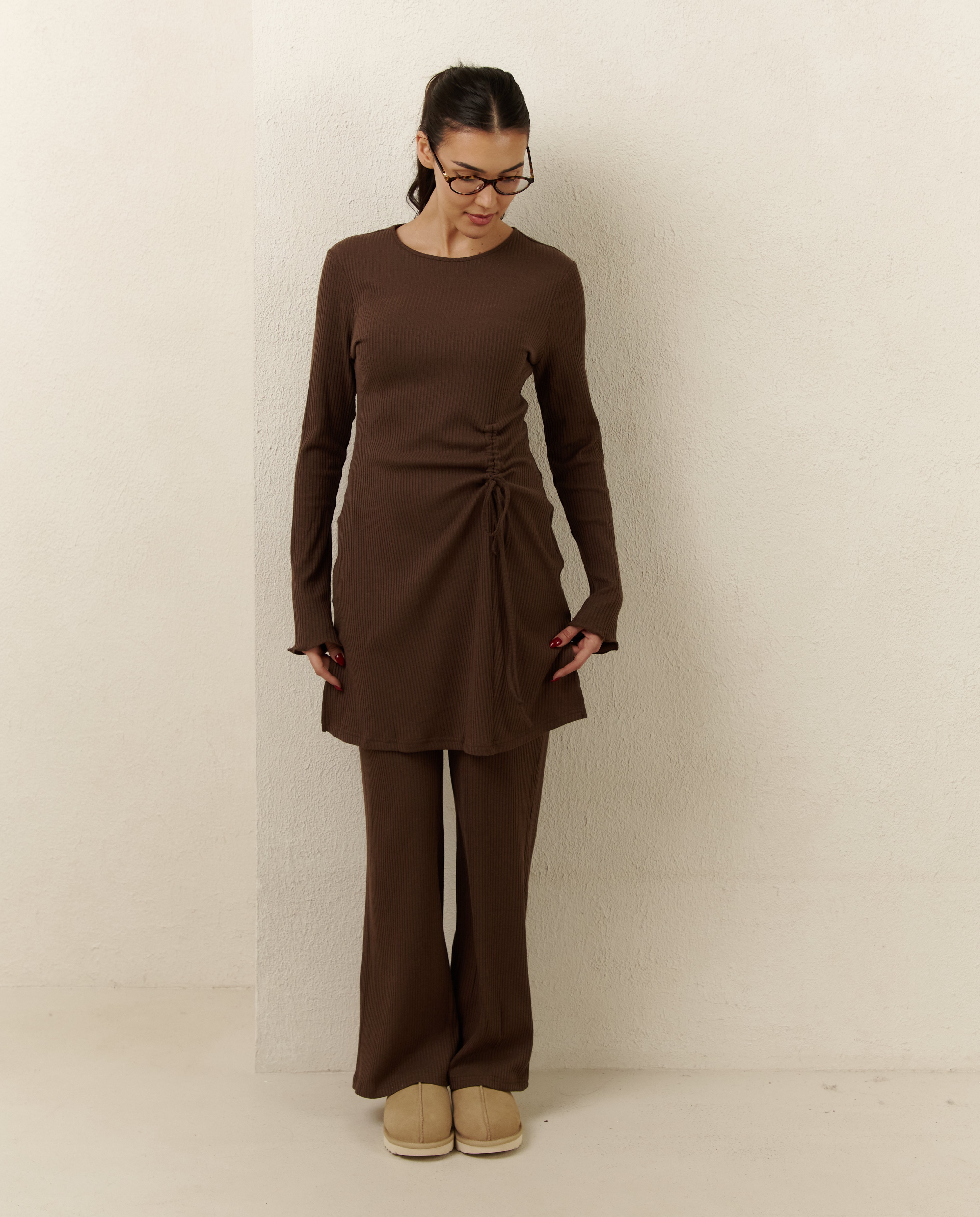 Matching Loungewear Set - Brown – AZELEFA
