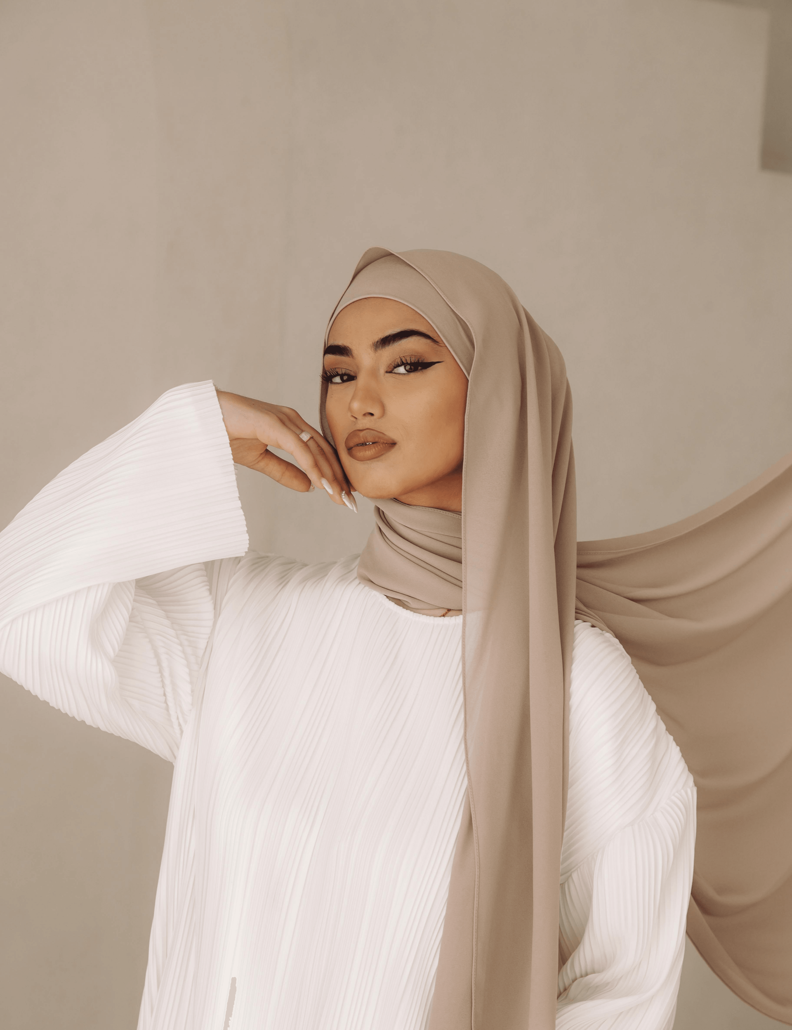 Matching Hijab & Undercap Set - Ash - Azelefa