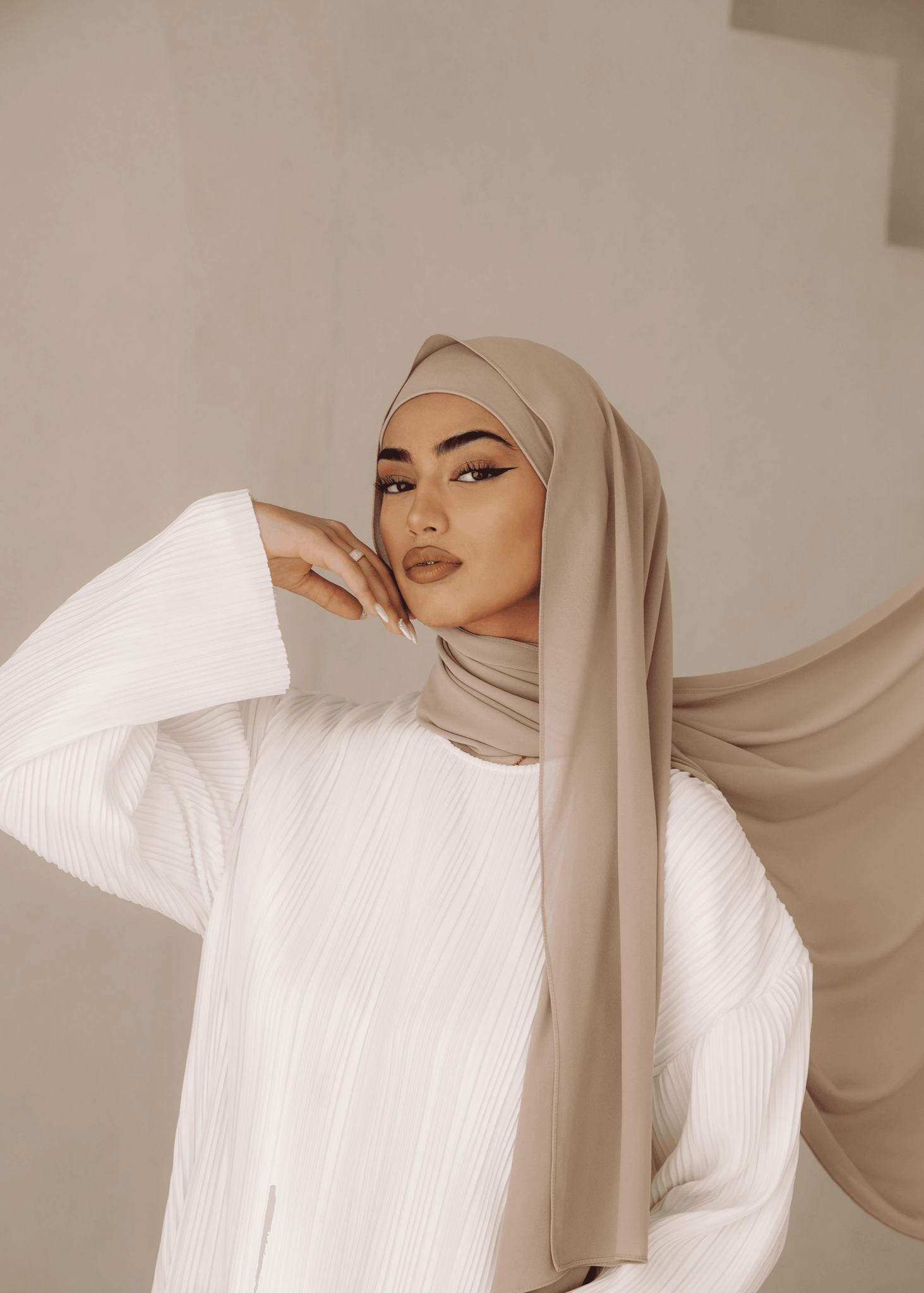 Sciarpe Quadrate In Chiffon Di Alta Qualità Da 90*90CM Di Alta Qualità Hijab Con - Foto 3
