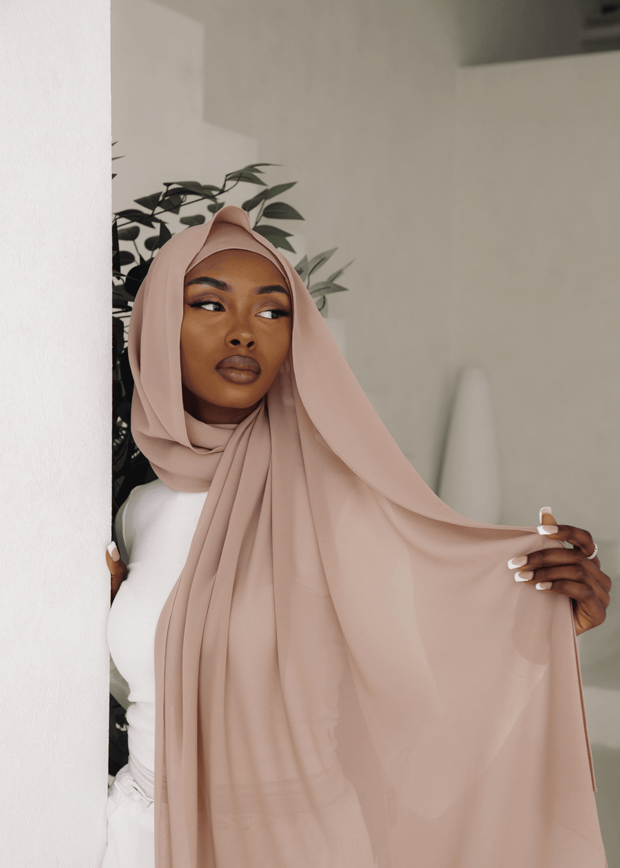 Beige Mesh Hijab Undercap