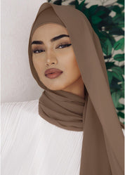 Matching Hijab & Undercap Set - Chestnut - Azelefa