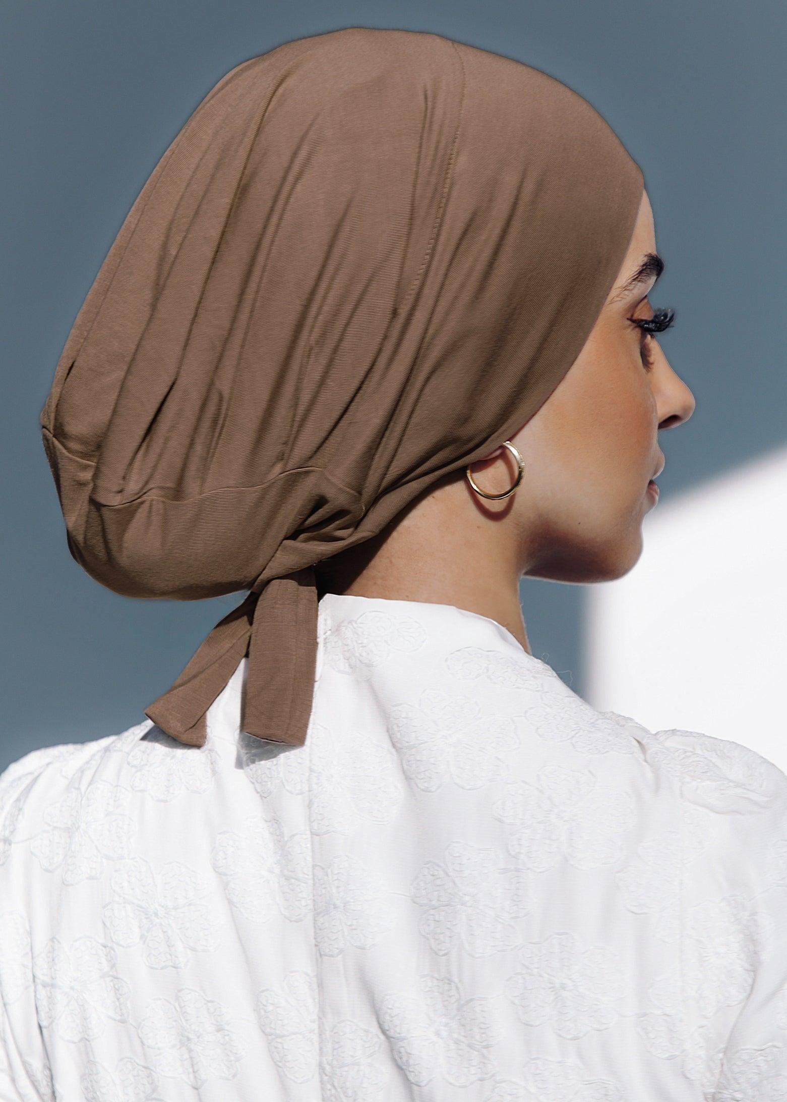 Matching Hijab & Undercap Set - Chestnut - Azelefa