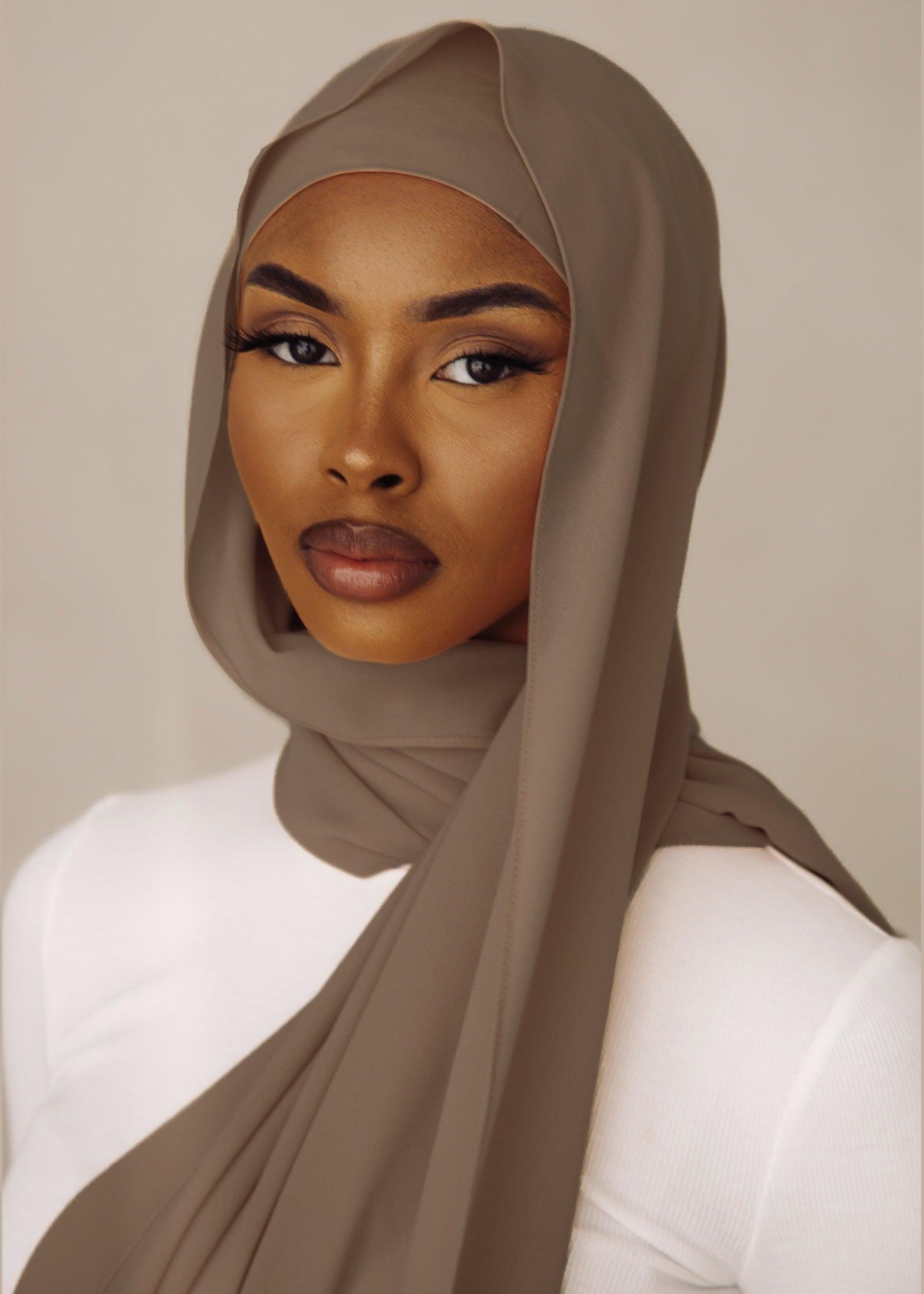 Matching Hijab & Undercap Set - Chestnut - Azelefa