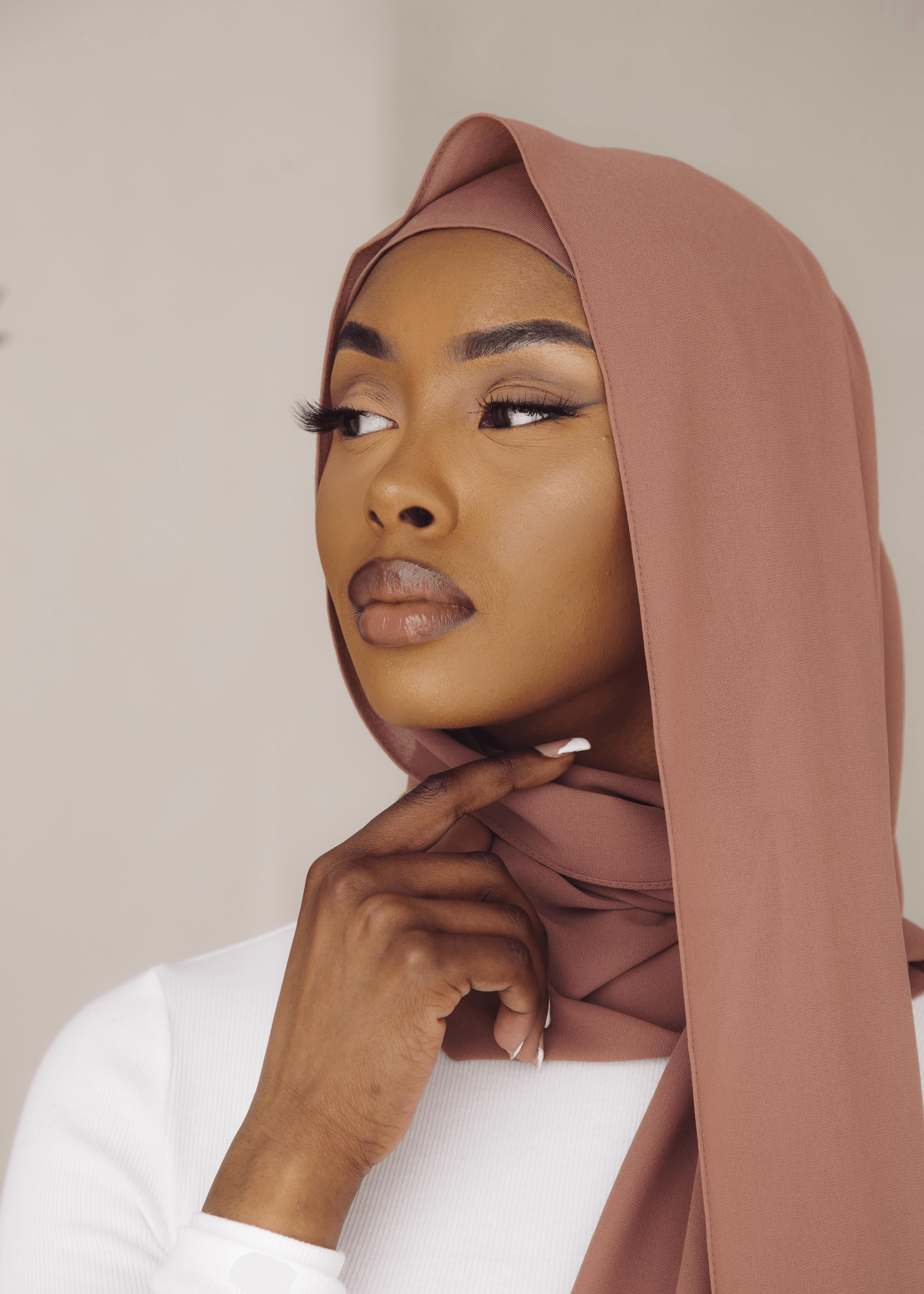 Matching Hijab & Undercap Set- Coral - Azelefa