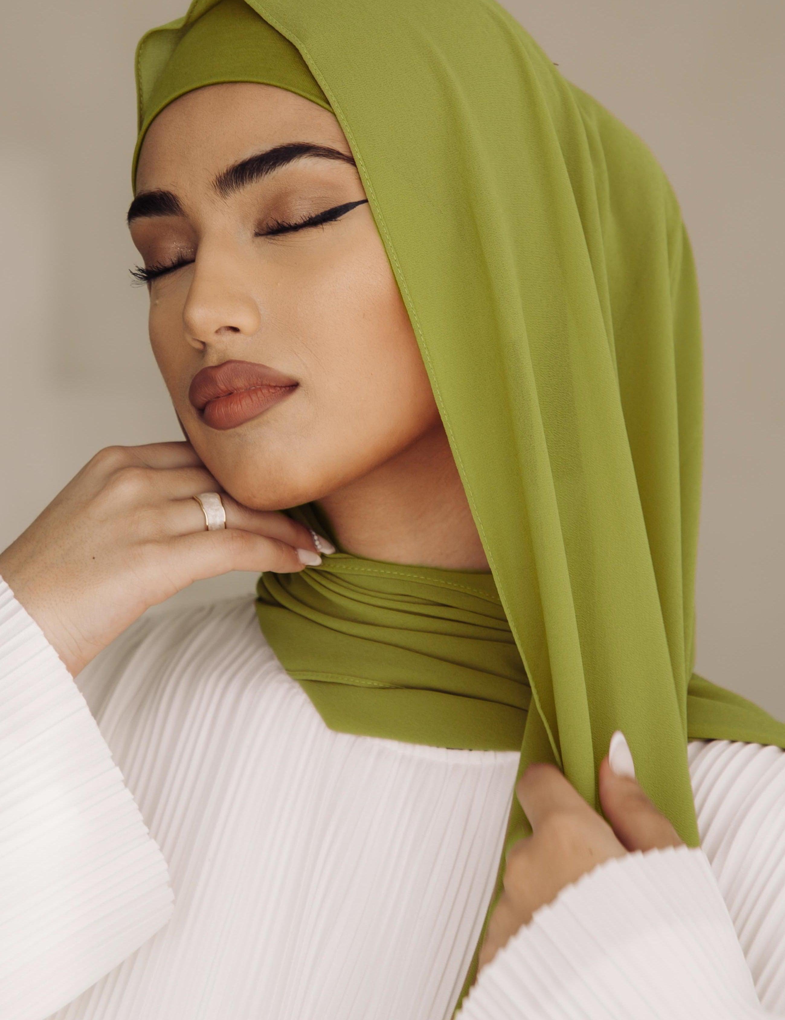 Matching Hijab & Undercap Set - Electric - Azelefa