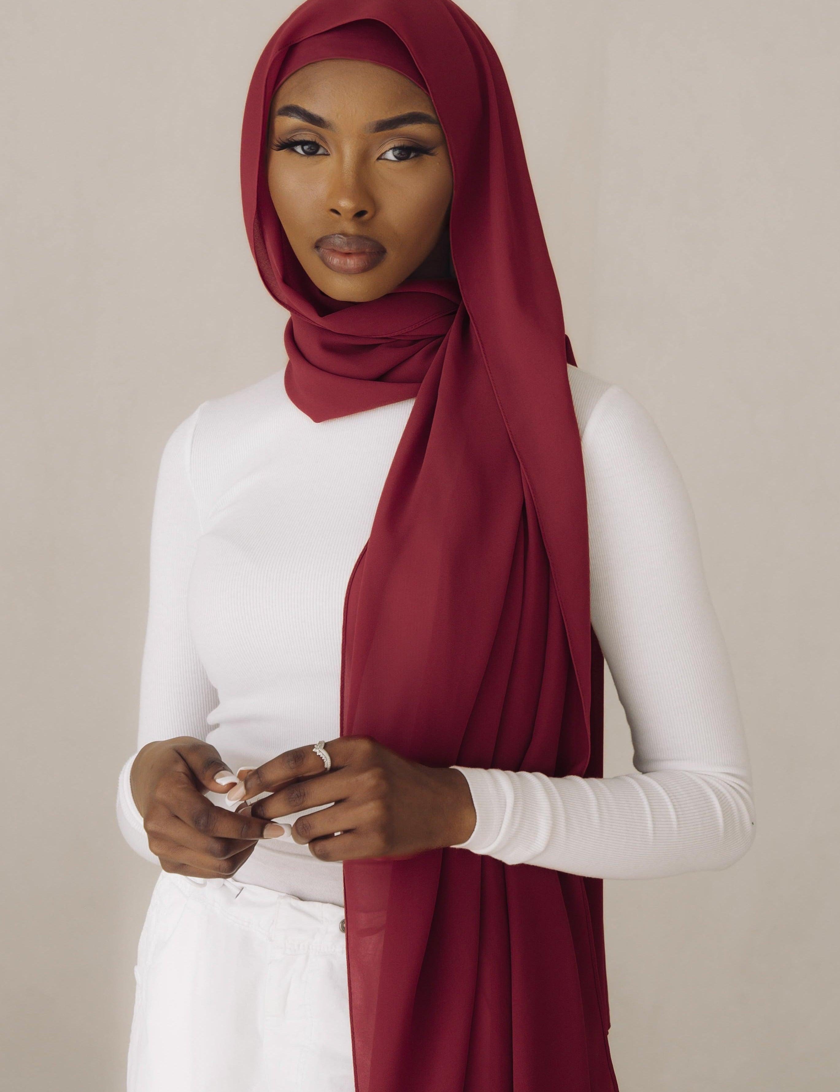 Matching Hijab & Undercap Set - Fuchsia - Azelefa