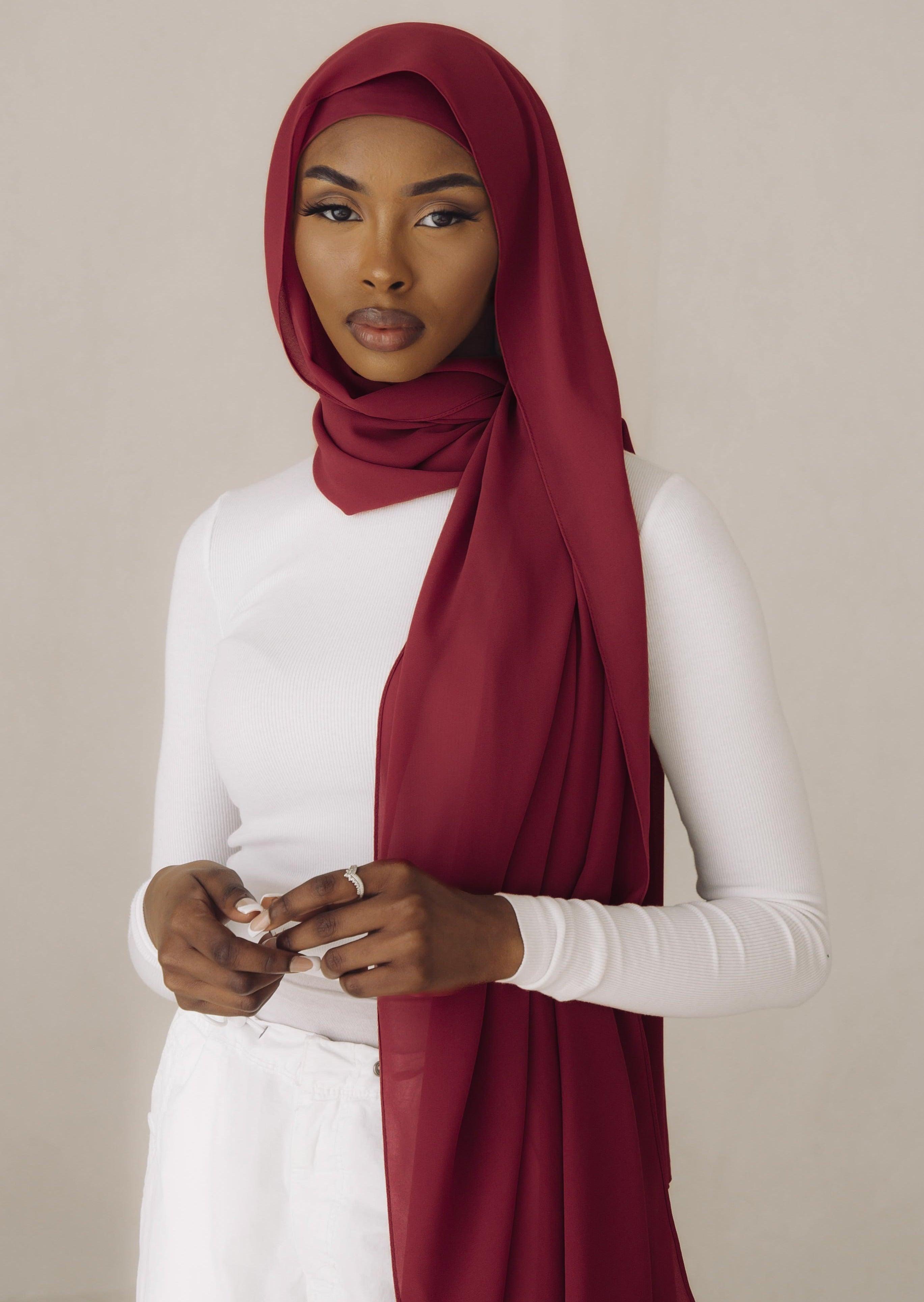 Matching Hijab & Undercap Set - Fuchsia - Azelefa