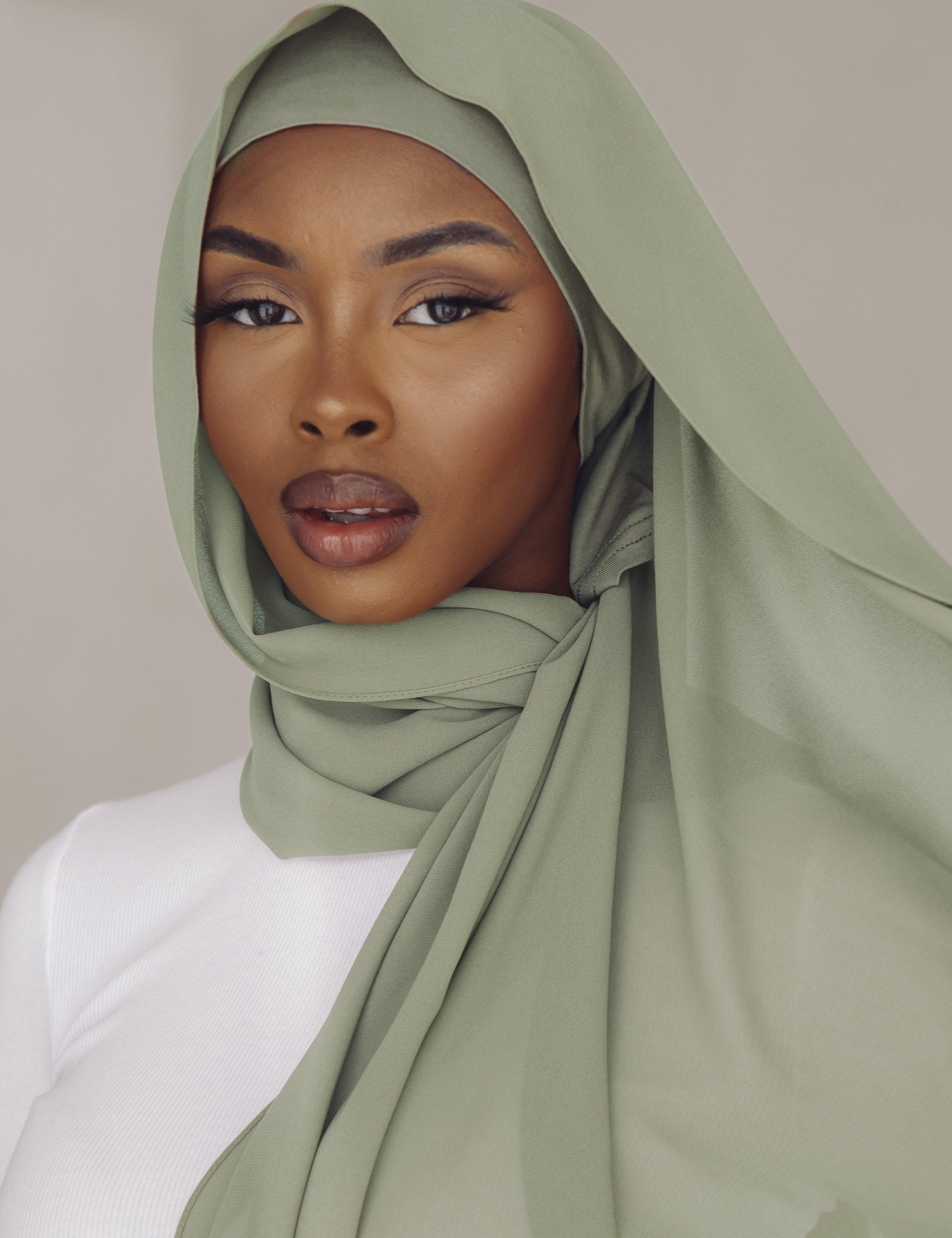 Matching Hijab & Undercap Set - Moss - Azelefa