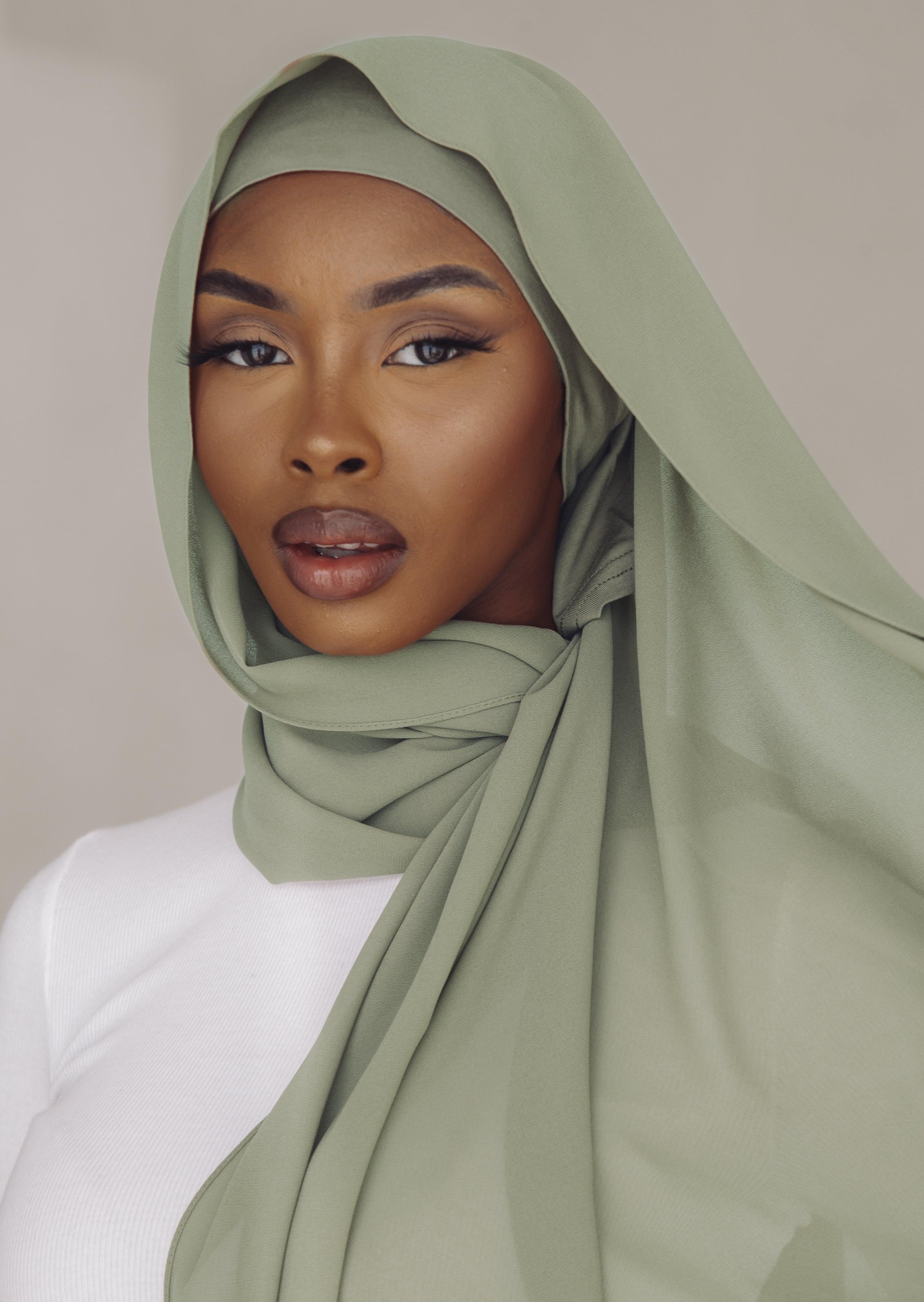 Matching Hijab & Undercap Set - Moss - Azelefa