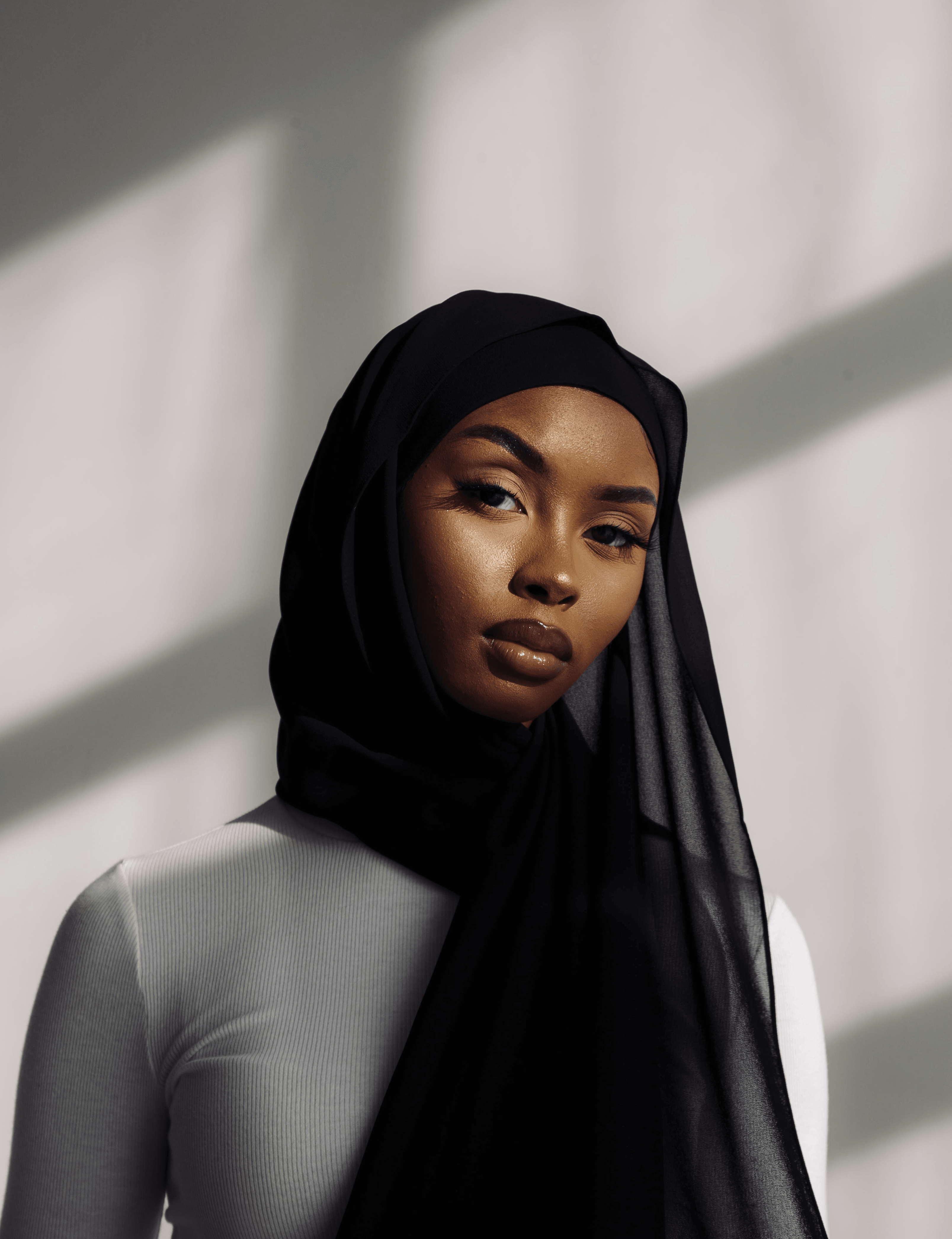 Matching Hijab & Undercap Set - Obsidian - Azelefa