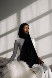 Matching Hijab & Undercap Set - Obsidian - Azelefa