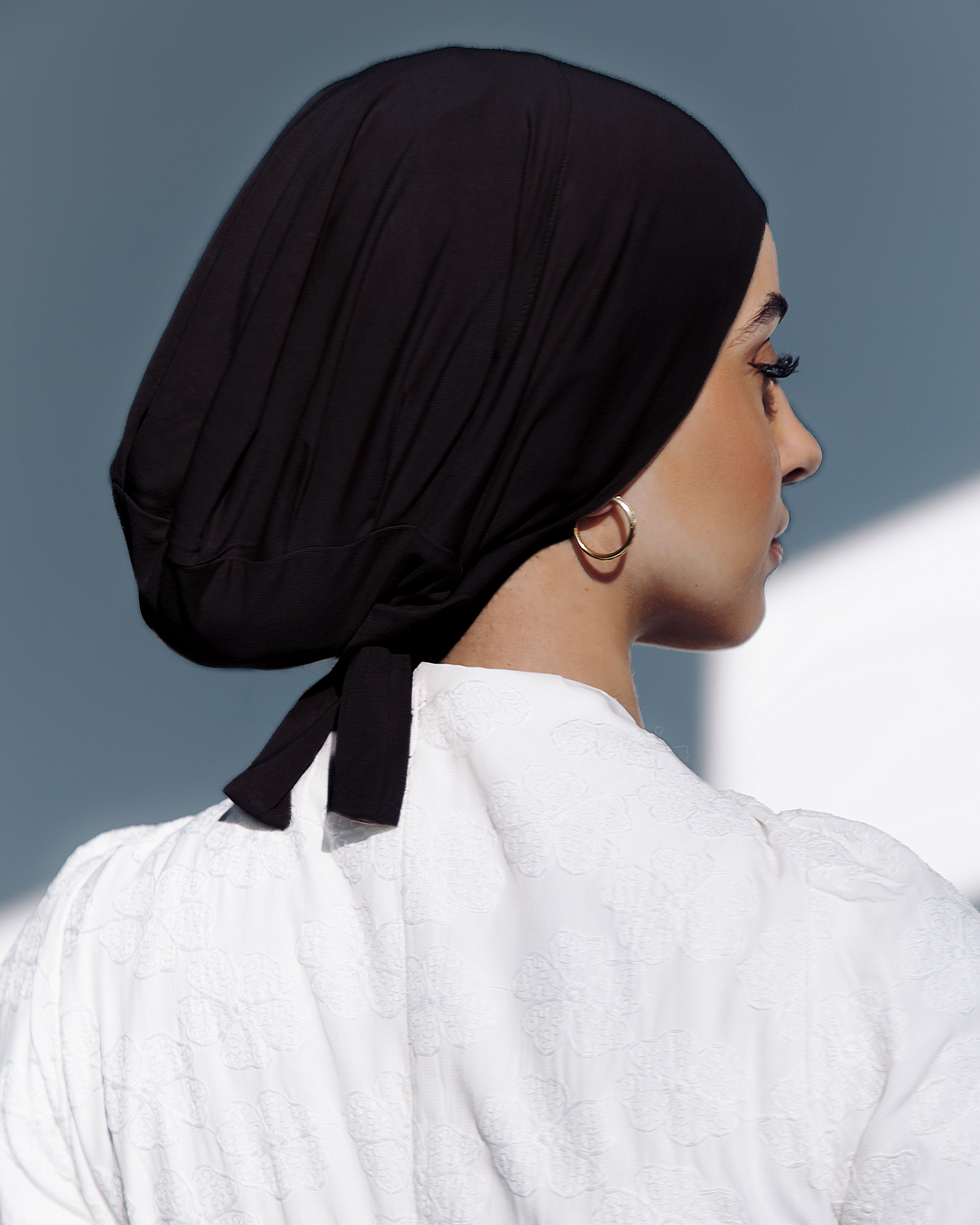 Matching Hijab & Undercap Set - Obsidian - Azelefa