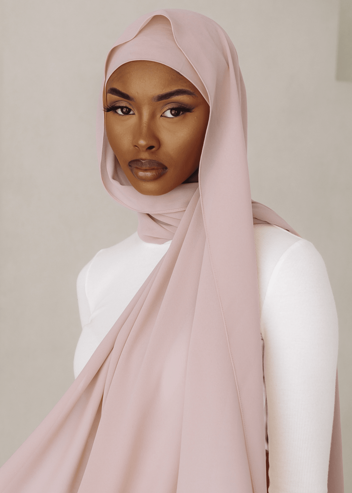 Matching Hijab & Undercap Set - Powder Pink - Azelefa