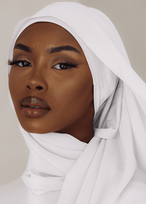 Matching Hijab & Undercap Set - White - Azelefa