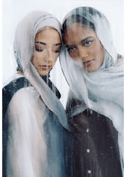 Printed Modal Hijab - Monochrome - Azelefa