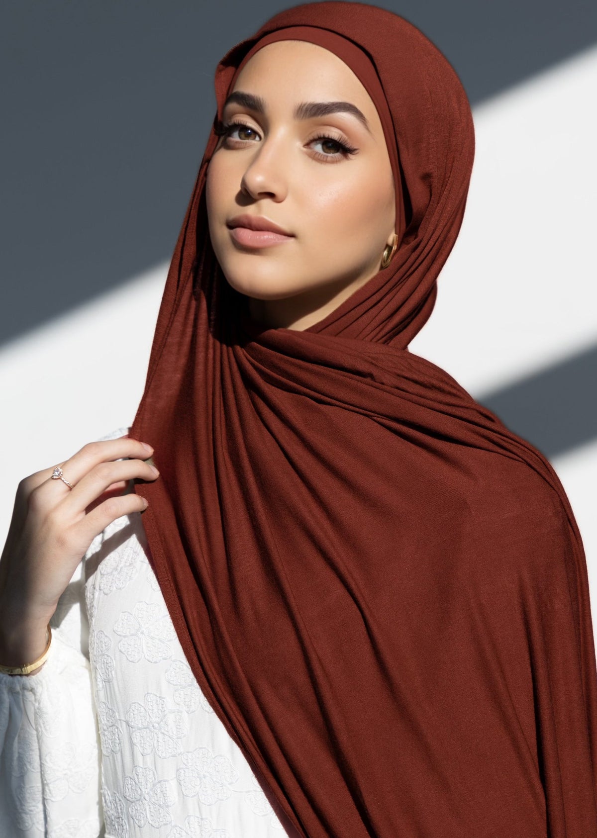 Jersey Matching Hijab & Undercap Set - Sky