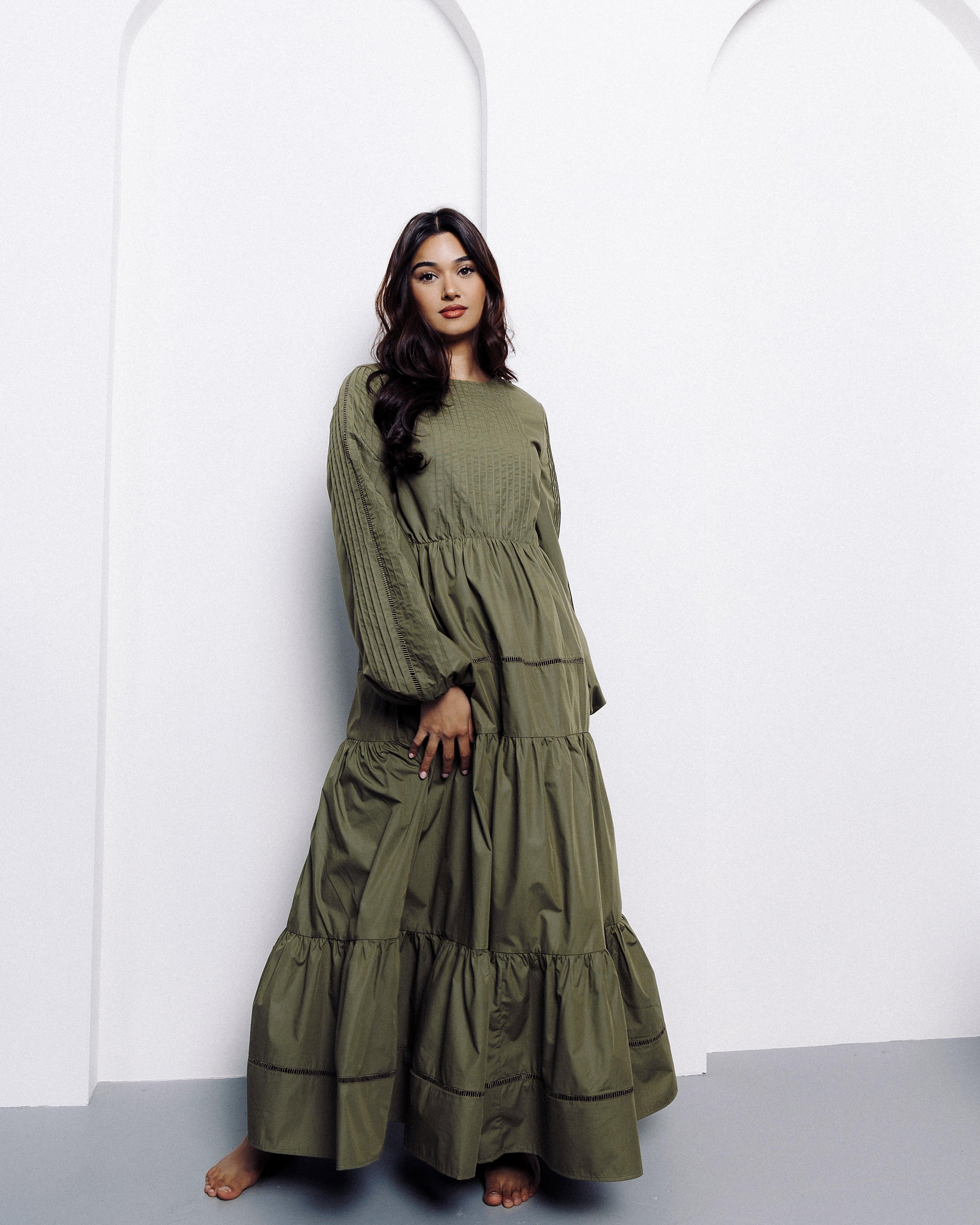 Yasmeen Maxi Dress - Fern - Azelefa