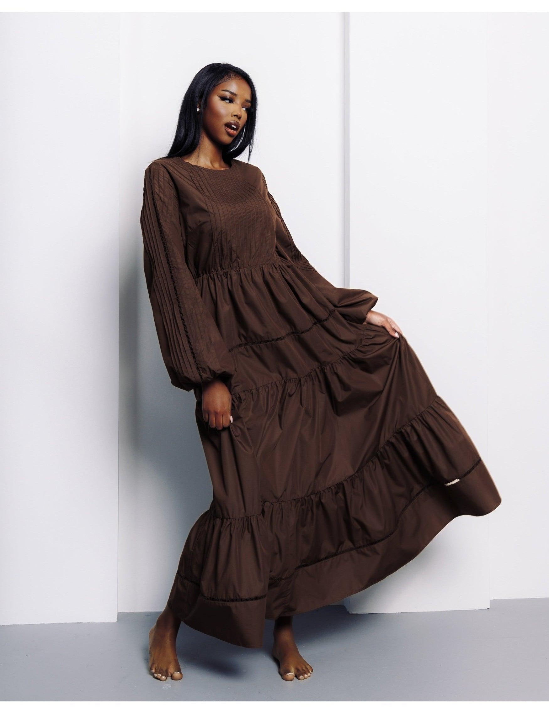 Yasmeen Maxi Dress - Oak - Azelefa