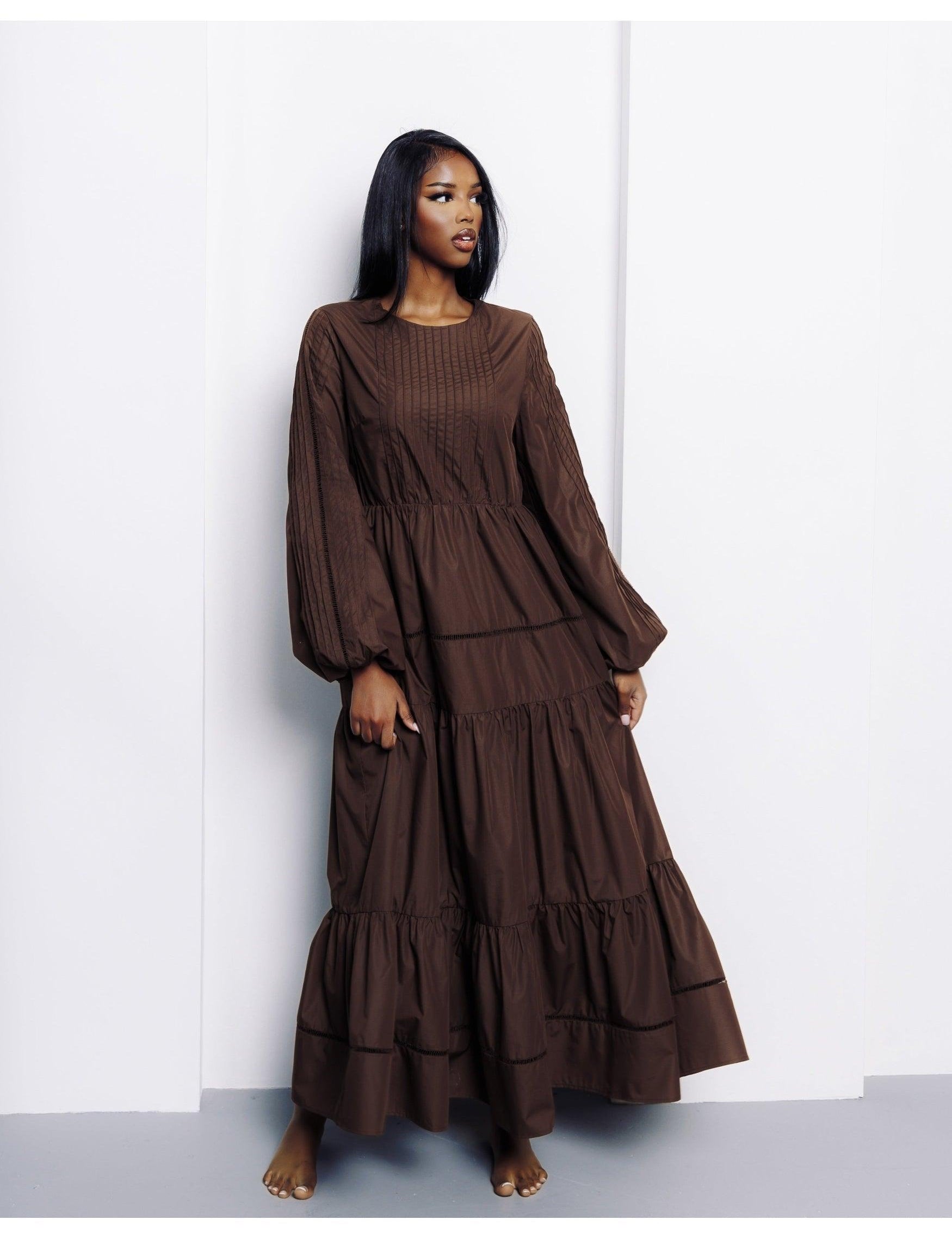 Yasmeen Maxi Dress - Oak - Azelefa