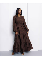 Yasmeen Maxi Dress - Oak - Azelefa