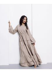 Yasmeen Maxi Dress - Sand - Azelefa