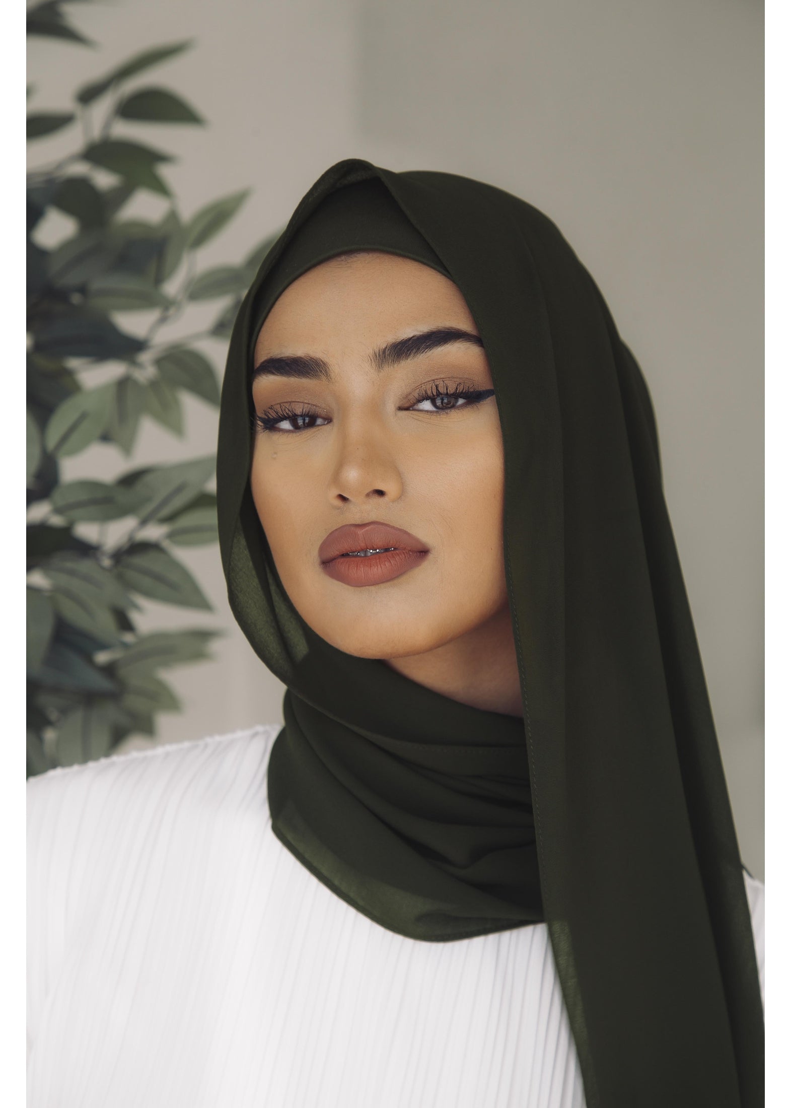 Matching Hijab & Undercap Set - Forest Green