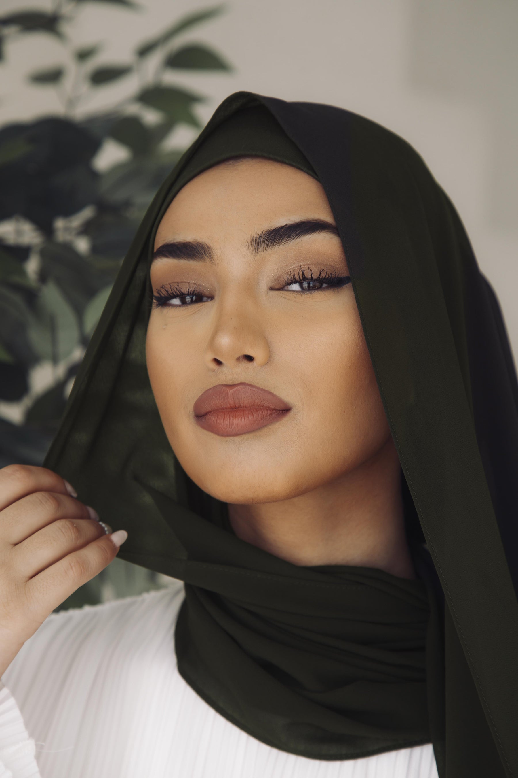 Matching Hijab & Undercap Set - Forest Green