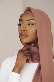 Premium Chiffon Hijab - Coral