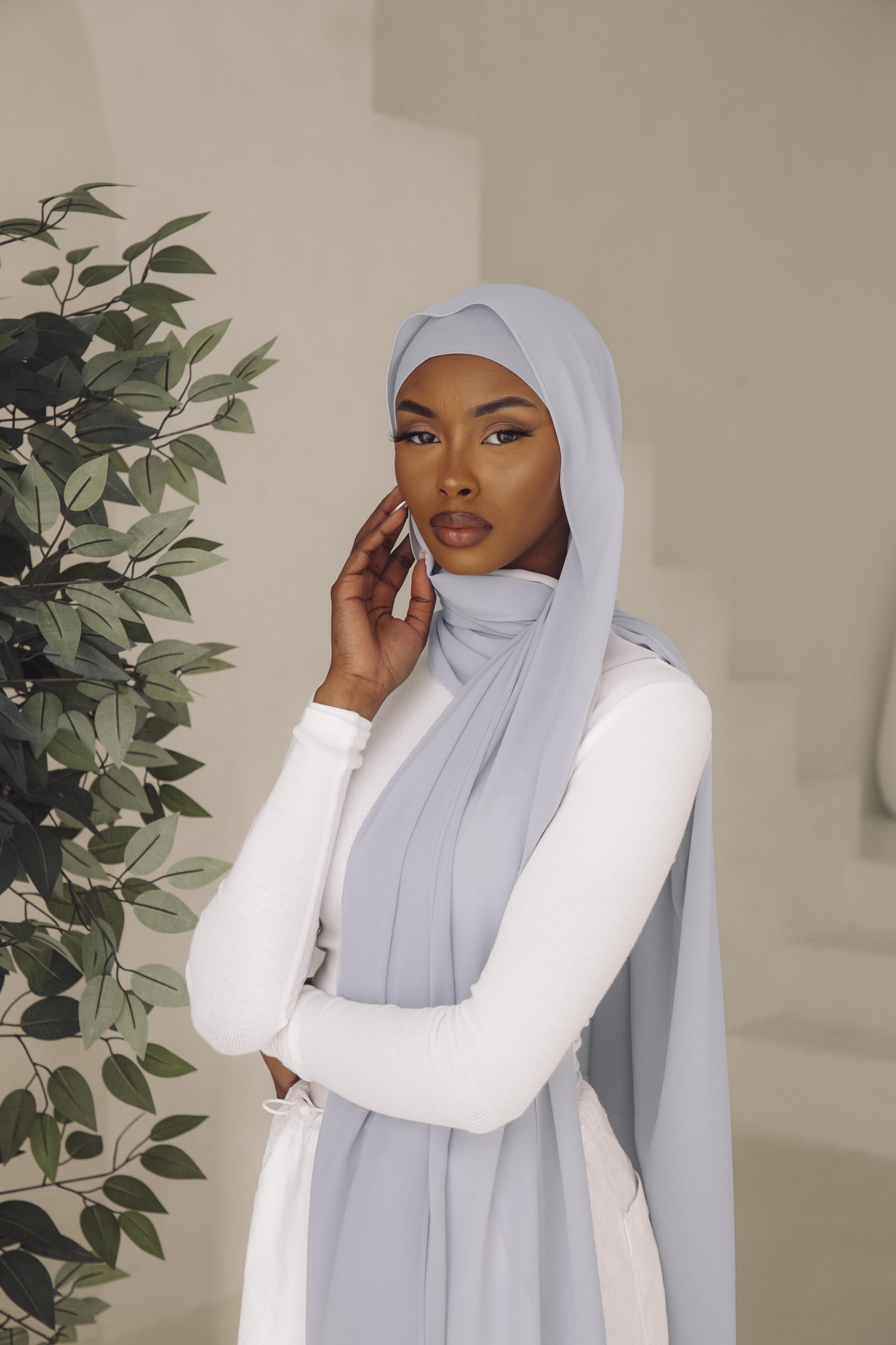 Matching Hijab & Undercap Set - Greige