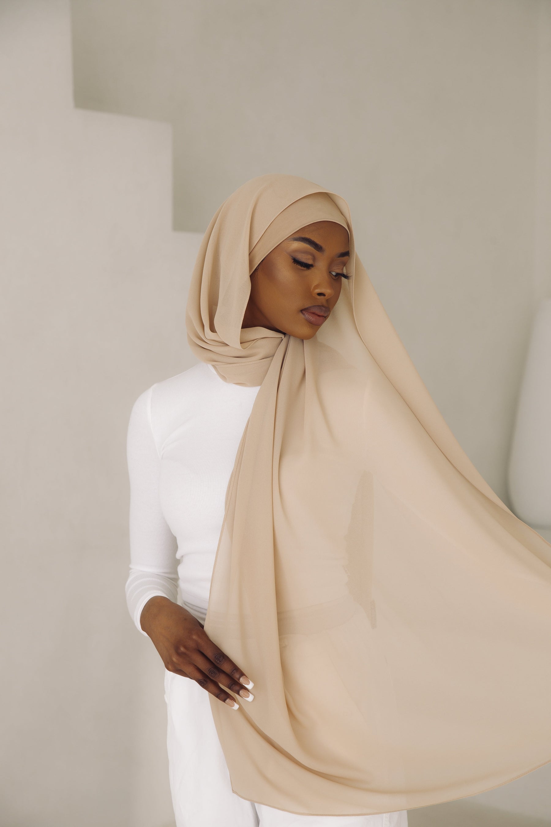 Matching Hijab & Undercap Set - Shell