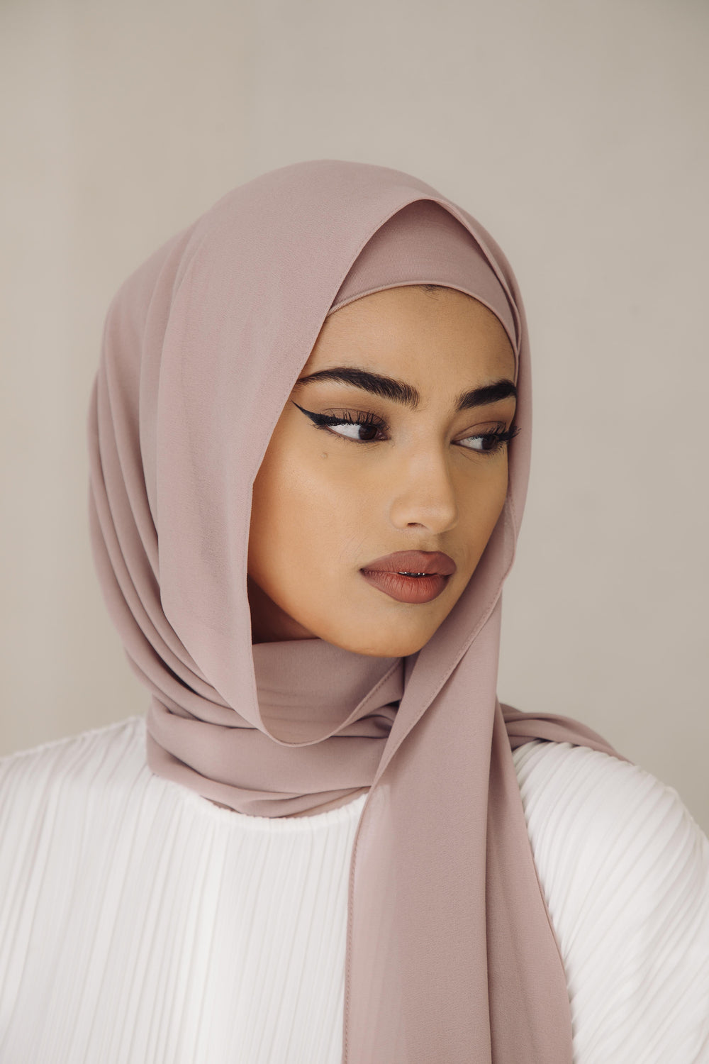 Matching Hijab & Undercap Set - Taupe