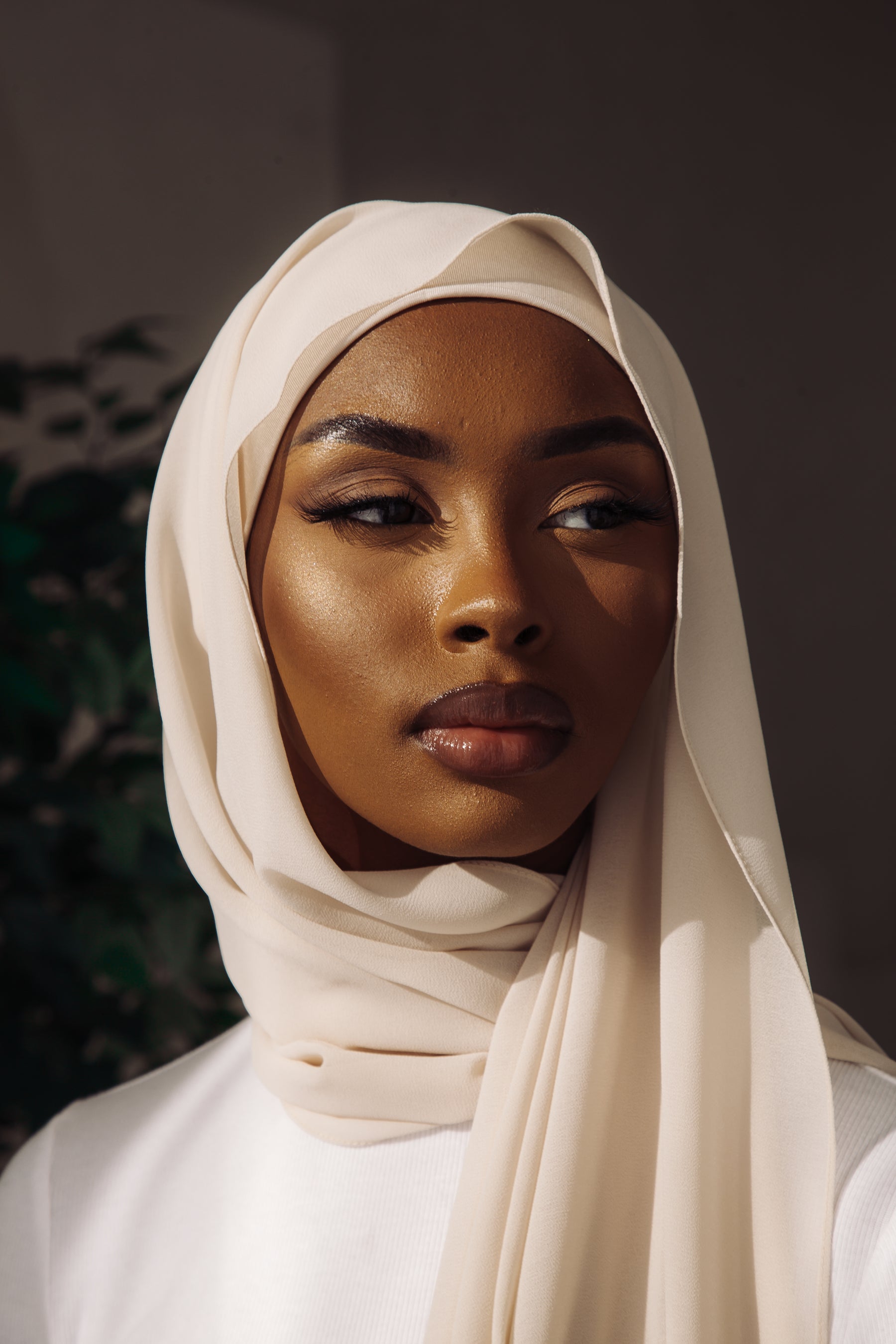 Matching Hijab & Undercap Set - Porcelain