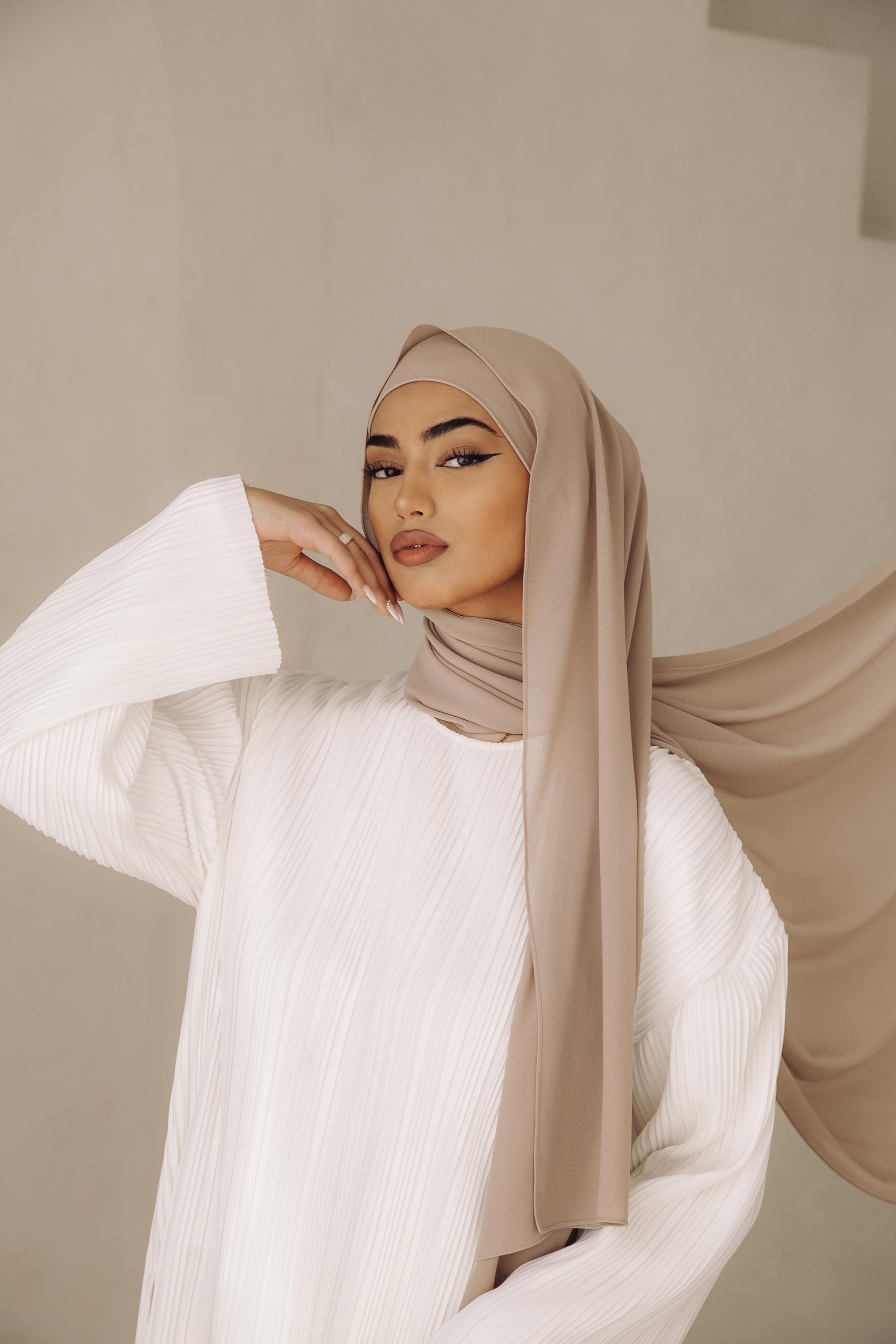 Matching Hijab & Undercap Set - Ash