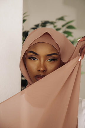Matching Hijab & Undercap Set - Tan