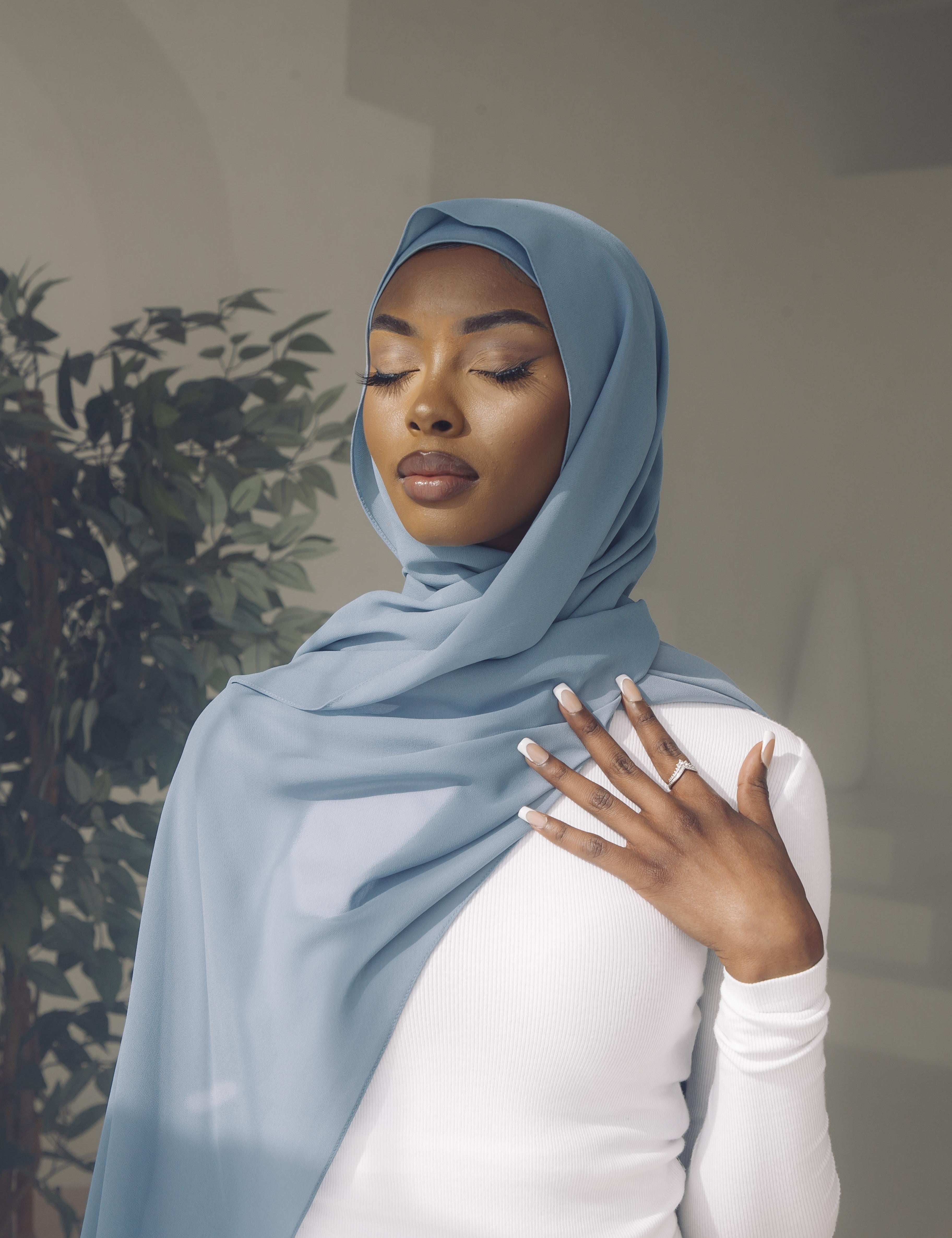 Matching Hijab & Undercap Set - Cerulean - Azelefa