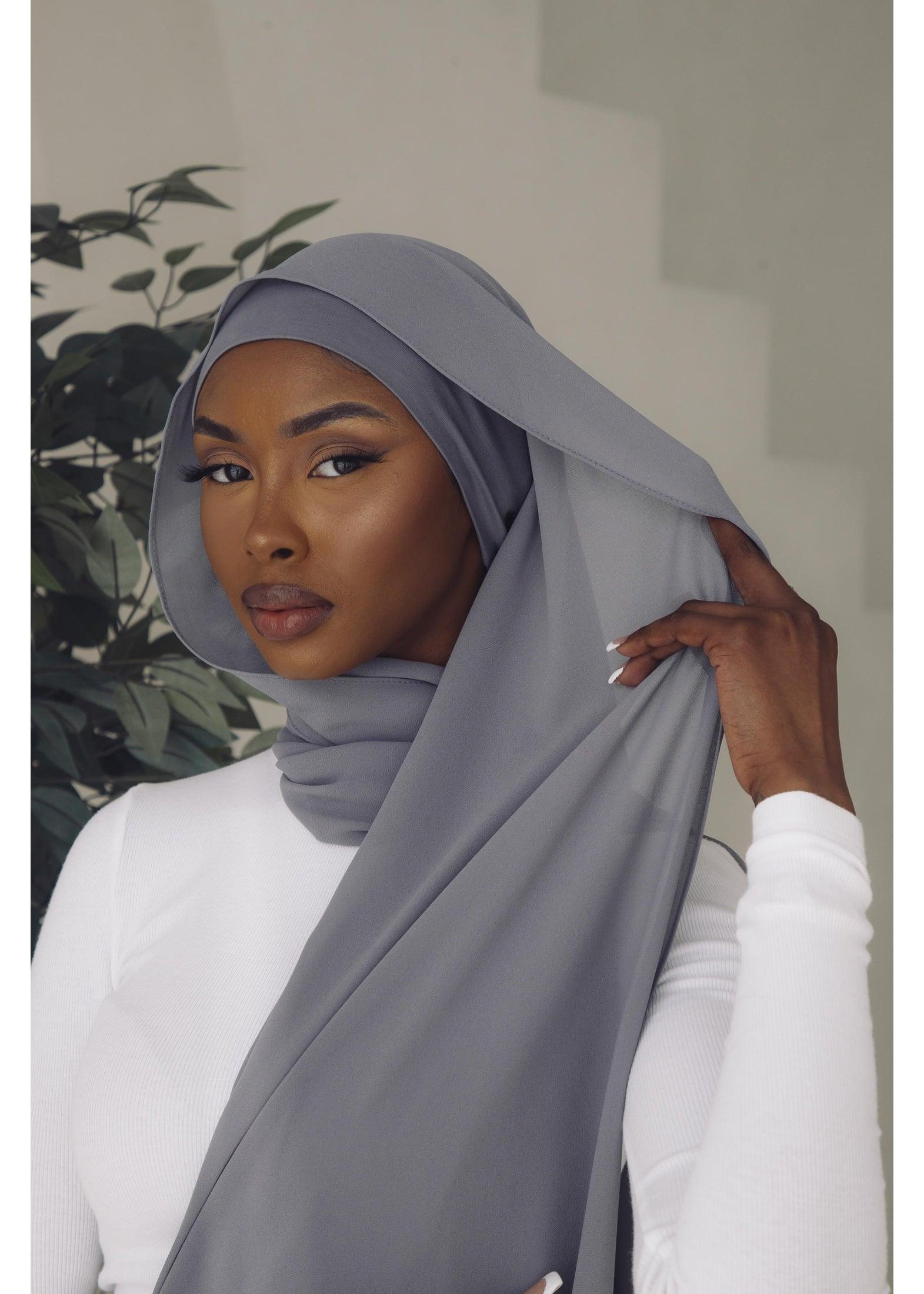 Matching Hijab & Undercap Set - Dove - Azelefa