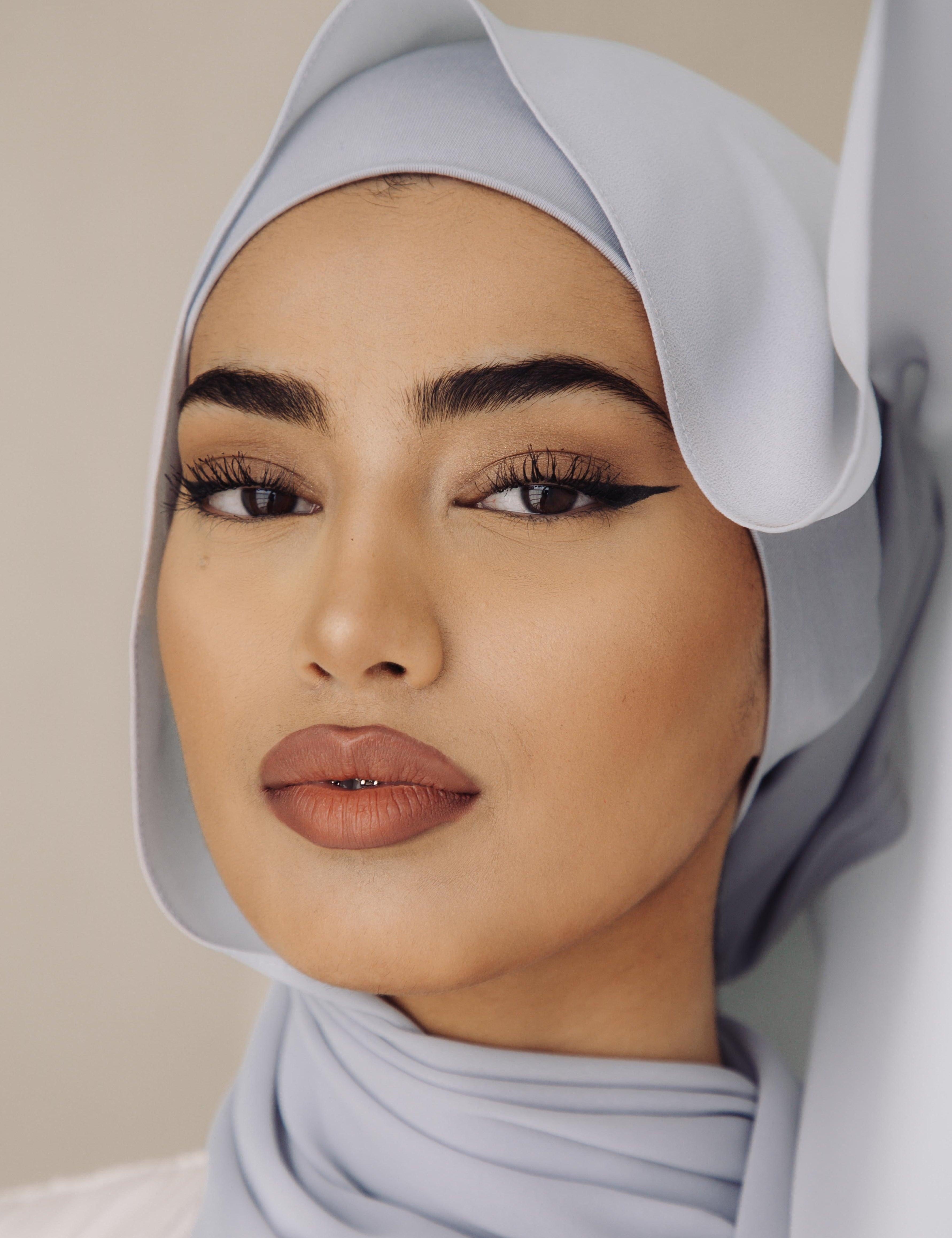 Matching Hijab & Undercap Set - Greige - Azelefa