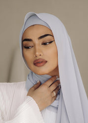 Matching Hijab & Undercap Set - Greige - Azelefa