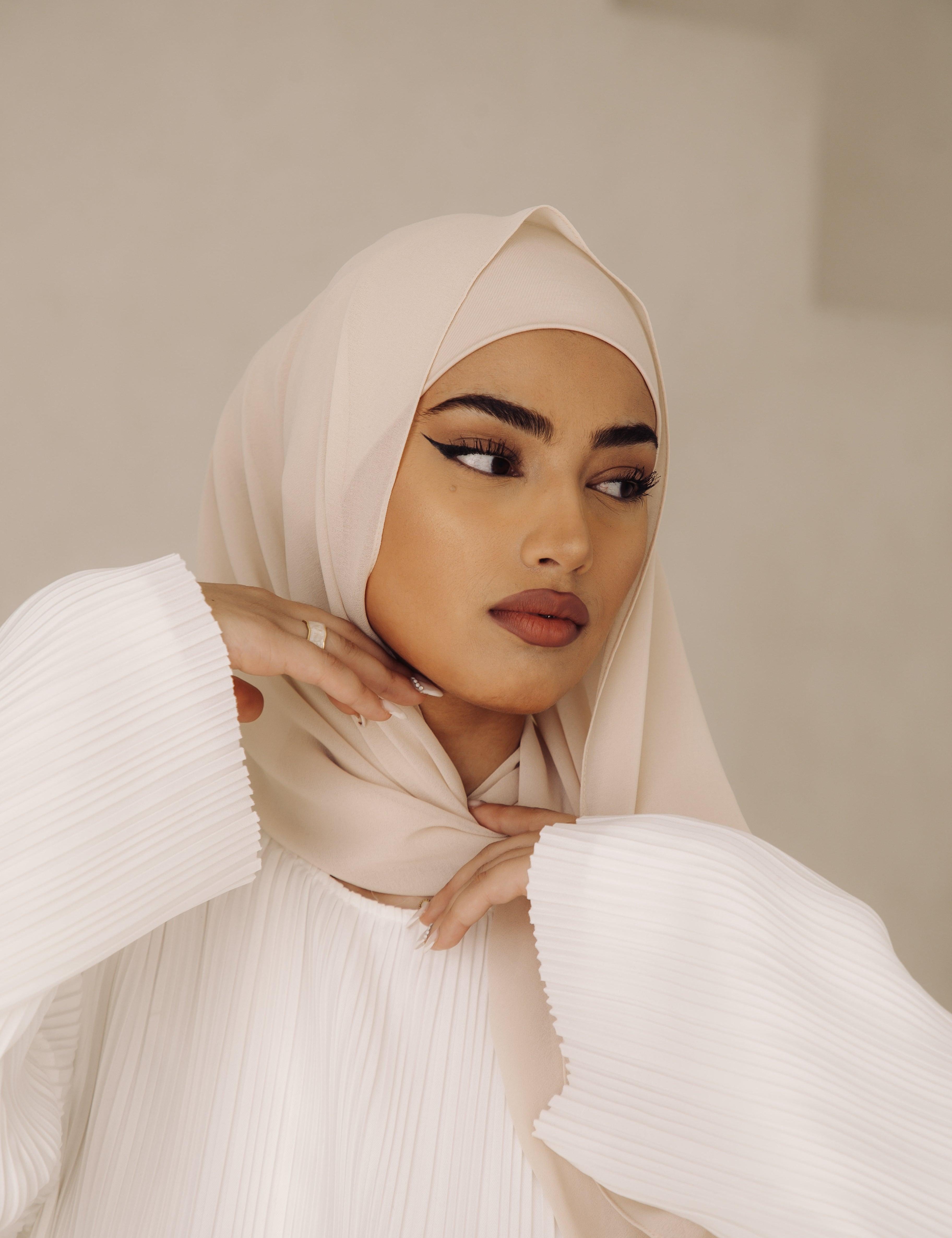 Matching Hijab & Undercap Set - Porcelain - Azelefa
