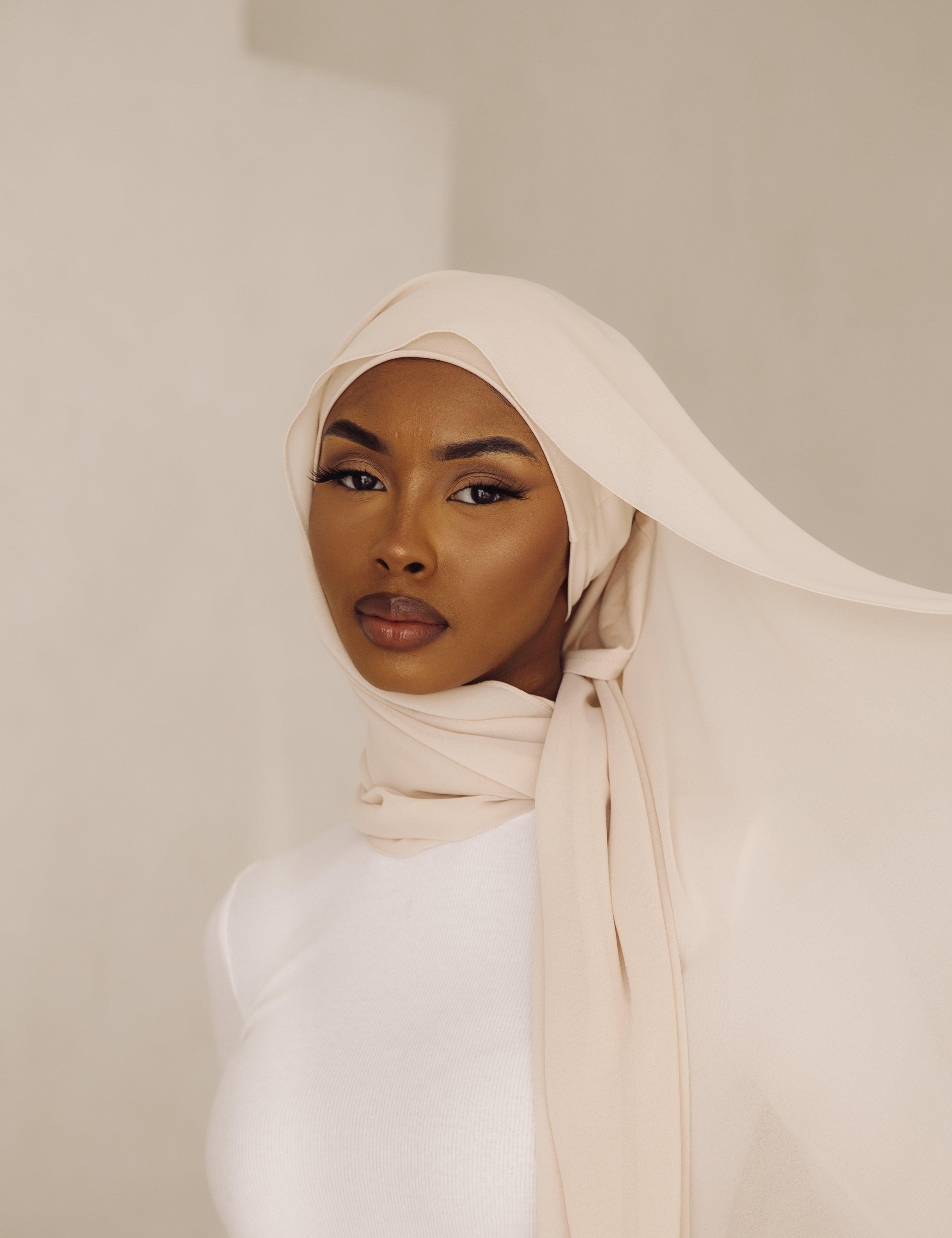 Matching Hijab & Undercap Set - Porcelain - Azelefa